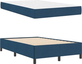 vidaXL Κρεβάτι με ελατήρια Μπλε 120 x 200 cm ύφασμα