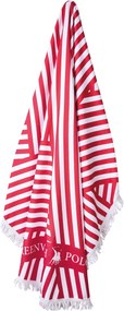 Στρογγυλή Πετσέτα Θαλάσσης Microfiber (Φ150) Greenwich Polo Club 3689 Red