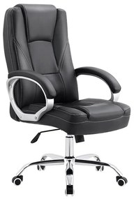 A9948 ΜΑΥΡO PU ΠΟΛΥΘΡΟΝΑ ΓΡΑΦΕΙΟΥ ZITA PLUS 61X80X50-108/60-118εκ.