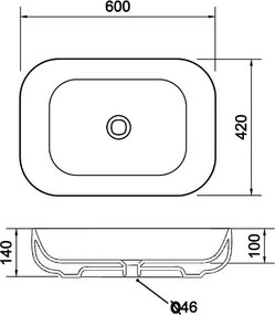 Olympia Metamorfosis 42600 60x42 - Επιτραπέζιος νιπτήρας