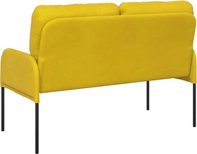 vidaXL Καναπέδες με μαξιλάρι 110cm Κίτρινο Κόντρα πλακέ