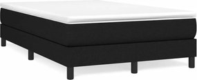 vidaXL Κρεβάτι Boxspring με Στρώμα Μαύρο 120x190 εκ. Υφασμάτινο