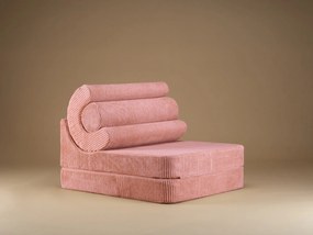 Πολυθρονα Flipster Υφασμα Κοτλε Ροζ