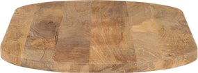 vidaXL Επιφάνεια Τραπεζιού Οβάλ 120x60x2,5 εκ. Μασίφ Ξύλο Μάνγκο
