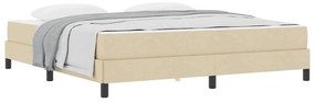 vidaXL Κρεβάτι με ελατήρια με στρώμα Κρεμ 180 x 200 cm ύφασμα