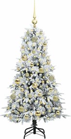 vidaXL Τεχνητό Χριστουγεννιάτικο Δέντρο με Άξονα με βάση Λευκό 120 cm