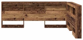 vidaXL Κεφαλάρι Αποθήκης με ράφι Παλαιό ξύλο 140 cm Επεξεργασμένο ξύλο