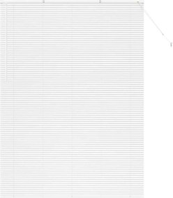 vidaXL Βενετσιάνικες Ρόδες Λευκό 220 x 160 εκ Αλουμίνιο