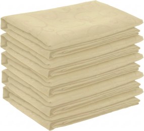 vidaXL Ύφασμα Τραπέζης 5 τμχ. Λευκό κρεμ 110 x 110 cm τετράγωνο