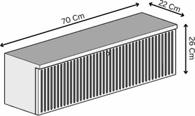 Μπουφές Λευκό GARIDU 70x22x26