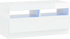vidaXL Ντουλάπα LED Τηλεόρασης HOORN 3 τμχ. Γυαλιστερό Λευκό