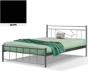 Κρεβάτι Ήλιος για στρώμα 150χ200 διπλό Μαύρο
