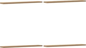 vidaXL Ράφια Τοίχου 4 τεμ. Artisan Δρυς 60x20x1,5εκ. από Επεξεργ. Ξύλο