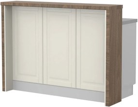 Πάγκος νησίδας Toscana-Μήκος: 135 εκ.-Carini wallnut