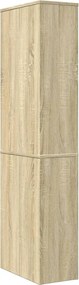 vidaXL Ντουλάπι Μπάνιου Στενό με Ροδάκια Sonoma Δρυς Επεξ. Ξύλο