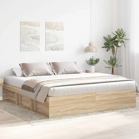 vidaXL Πλαίσιο Κρεβατιού Sonoma Δρυς 200x200 εκ.