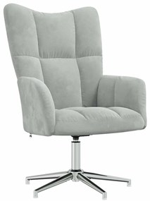 vidaXL Πολυθρόνα Relax Ανοιχτό Γκρι Βελούδινη