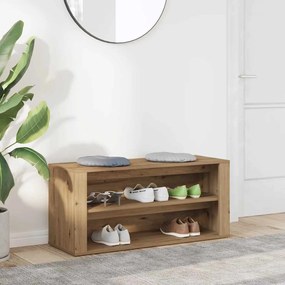 vidaXL Πάγκος Παπουτσιών Artisan Δρυς 100x35x45 εκ. Επεξεργασμένο Ξύλο
