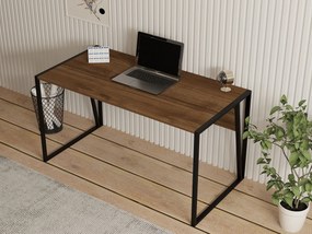 Γραφείο Καρυδί / Μαύρο FEZAS 140x70x74