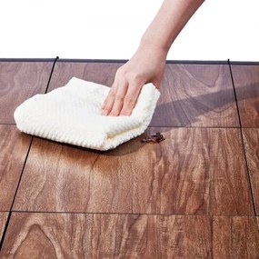 Gym Flooring Set 25 PCS Interlocking PP+PVC Puzzle Rubber Tiles