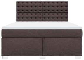 ΚΡΕΒΑΤΙ BOXSPRING ΜΕ ΣΤΡΩΜΑ ΣΚΟΥΡΟ ΚΑΦΕ 180X200 ΕΚ ΥΦΑΣΜΑΤΙΝΟ 3290584