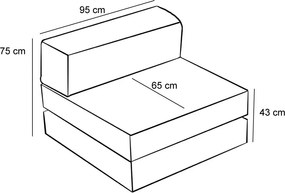 Πολυθρόνα Ανθρακί COMFORT 95x95x75