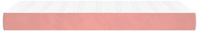 vidaXL Στρώμα με Pocket Springs Ροζ 100x200x20 εκ. Βελούδινο