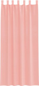 vidaXL Voile κουρτίνες με τσέπες ράβδου 2 τεμάχια Ροζ
