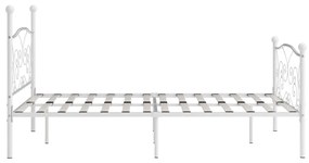 vidaXL Πλαίσιο Κρεβατιού με Τελάρο Λευκό 120 x 200 εκ. Μεταλλικό