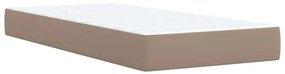 vidaXL Κρεβάτι Boxspring με Στρώμα Καπουτσίνο 80x200 εκ. Συνθ. Δέρμα