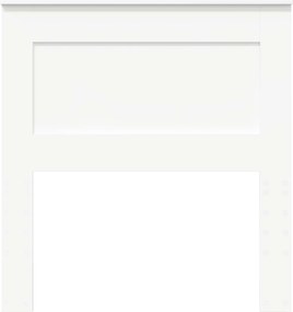 vidaXL Κεφαλάρι με κεφαλάρι Λευκό 80 cm Επεξεργασμένο ξύλο