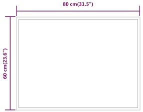 vidaXL Καθρέφτης Μπάνιου με LED 80x60 εκ.