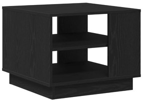 vidaXL Μαύρο Οξιά Καφέ Τραπέζι 55x55x42 εκ. Κατασκευασμένο από Επεξεργασμένο Ξύλο