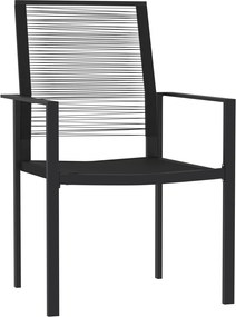 vidaXL Σετ Τραπεζαρίας Κήπου 5 Τεμαχίων Μαύρο