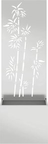 vidaXL Οθόνη Ιδιωτικότητας Κήπου Floral Ασημί 50 x 150 cm
