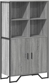 vidaXL Ντουλάπι Γκρι Sonoma 79,5x35,5x137,5 εκ. Επεξεργασμένο Ξύλο