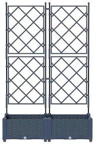 vidaXL Κηποτινάκι με Τρέλα Γκρι 80 x 40 x 125.5 εκ. PP