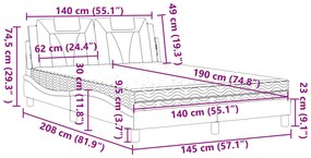 ΚΡΕΒΑΤΙ ΜΕ ΣΤΡΩΜΑ ΚΑΠΟΥΤΣΙΝΟ 140X190ΕΚ.ΑΠΟ ΣΥΝΘ.ΔΕΡΜΑ 3208793