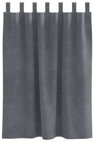 vidaXL Κουρτίνες με κουρτίνες 2 pcs Ανοιχτό γκρι 140 x 140 cm Βελούδο