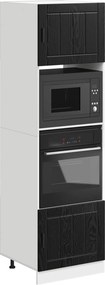 vidaXL Ντουλάπι φούρνου PORTO Μαύρη Δρυς 60 x 57 x 207 εκ