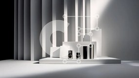 Intra Συλλεκτικό Ξύλινο Παζλ Plywood  4mm - Clean Beauty: Λευκό ράφι με τρία προϊόντα περιποίησης Σε Ξύλινο Κουτί - Διαστάσεις Puzzle: 10x10 cm – 25 κομμάτια