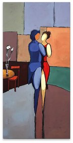 Πίνακας σε καμβά &quot;Dance Couple&quot; Megapap ψηφιακής εκτύπωσης 40x80x3εκ.