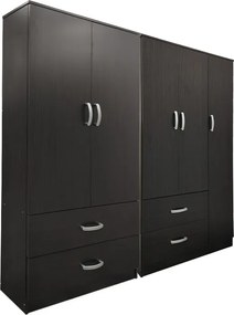Ντουλάπα πεντάφυλλη Athos pakoworld wenge 170x42x180εκ