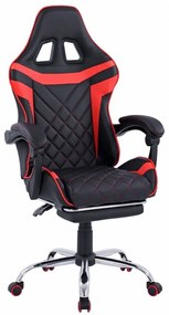 Καρέκλα Γραφείου Gaming Skyler HM1157.01 Με Ανακλινόμενη Πλάτη Και Υποπόδιο Black-Red
