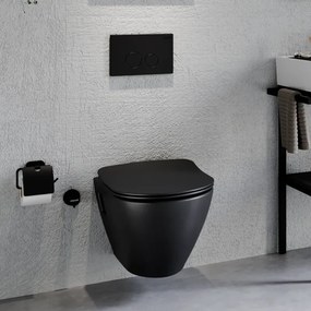 Creavit Free FE320 Black Matt - Κρεμαστή Λεκάνη