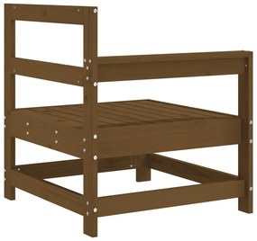 vidaXL Καναπές Γωνιακός Καφέ Μελί από Μασίφ Ξύλο Πεύκου