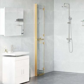 vidaXL Τοίχος Walk-In Ντους Χρυσό 70 x 6,5 x 190 εκ.