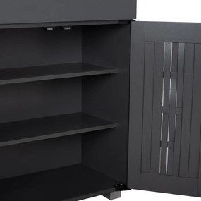 Παπουτσοθήκη-Ντουλάπι Iantha Ξύλινη Γκρι 60x33x84εκ.