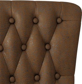 vidaXL Καναπέ με κουβέρτα Καφέ 56,5 x 70 x 110 εκ