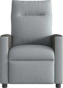 vidaXL Πολυθρόνα Ανακλινόμενη Ηλεκτρική Ανοιχτό Γκρι Υφασμάτινη